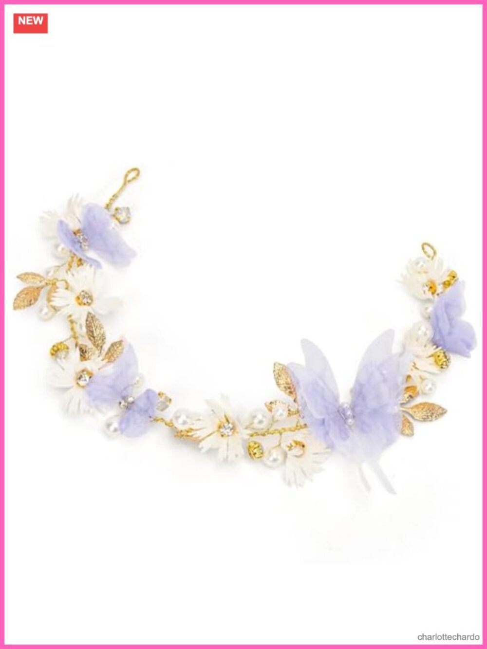 Butterfly Headbands with Pearls & Rhinestones Hair Accessory for Girls